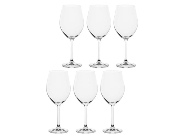 La Porcellana Bianca set med 6 vinglas i rödvinstyp – transparent 425 ml
