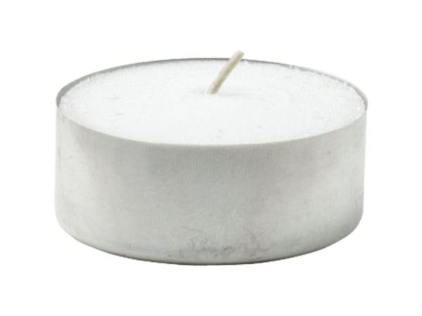 Fyrfadslys, Duni, Ø3,8cm, hvid, 4 timer - (12 stk.)