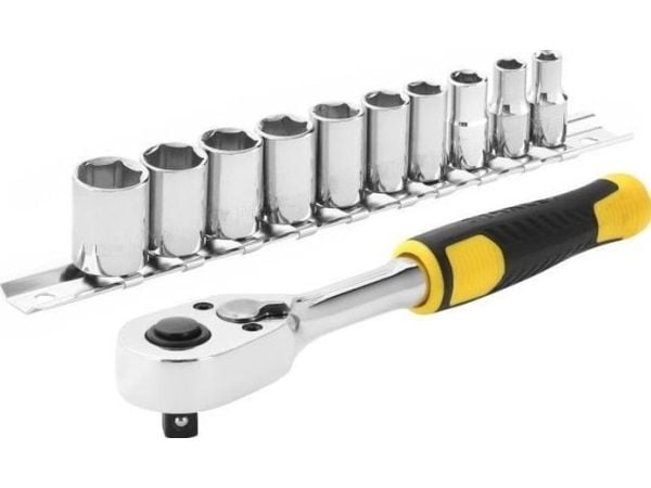 STANLEY pipenøkkelsett 72 deler 1/4\"