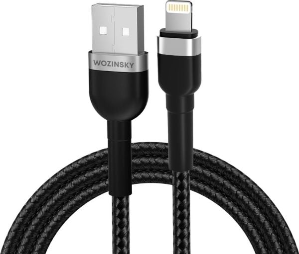 USB-kabel Wozinsky USB-A til Lightning 2 m svart