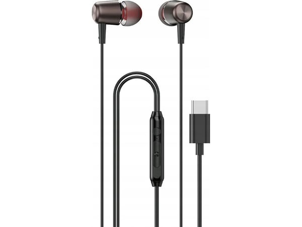 Dudao X1PROT in-ear USB-C 1,2 m kabelhörlurar - svarta