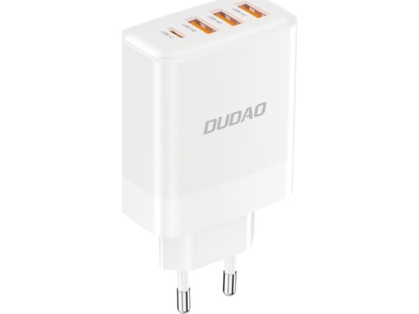 Dudao A5HEU nettlader, 3x USB-A + 1x USB-C PD20W, hvit