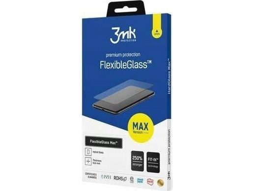 3MK FlexibleGlass Max, Apple, iPhone 16, Reptålig, Stöttålig, Transparent, 1 styck