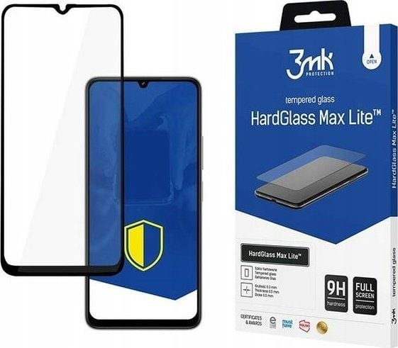 3MK HardGlass Max Lite Redmi 13C 5G svart/svart, Fullscreen Glass Lite