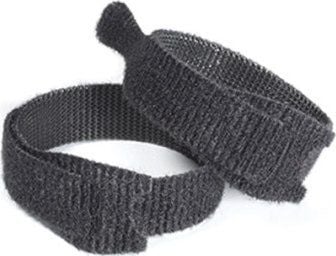 Velcro VEL-EC60388, Koukullinen ja lenkillinen nippuside, Velcro, Musta, 200 mm, 12 mm, 6 kpl