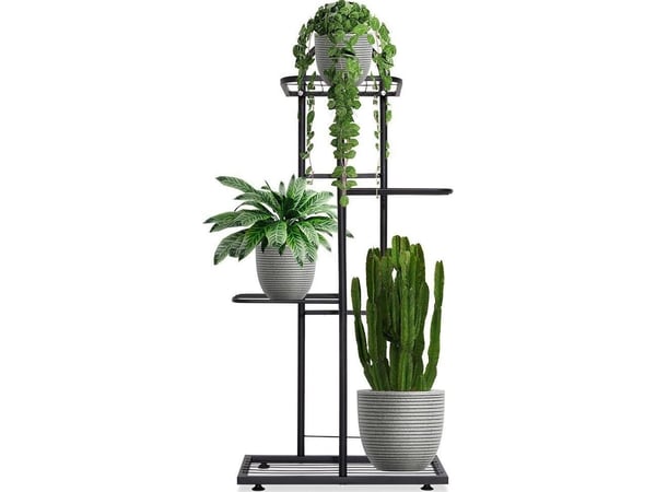 Vilde Kwietnik 4-nivå blomsterpotteholder i metall svart 92 cm