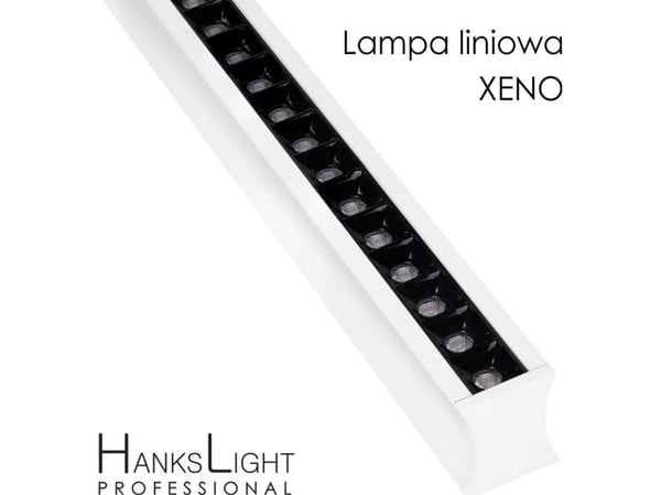 Taklampe HanksLight LED lineær hvit/alu 1264mm 21/36W AC230V 4000K