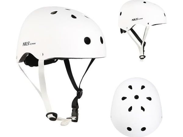 Nils Extreme MTW001 hvit - str. M (55-58 cm) - hjelm