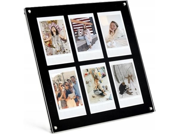LoveInstant fotokant 6 bilder til Fujifilm INSTAX Mini / Xiaomi / Polaroid / Canon / HP / Kodak - ZINK (svart)