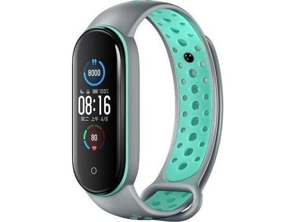 Beline Beline hihna Design Mi Band 7/6/5 harmaanvihreä /vihreä-vihreä