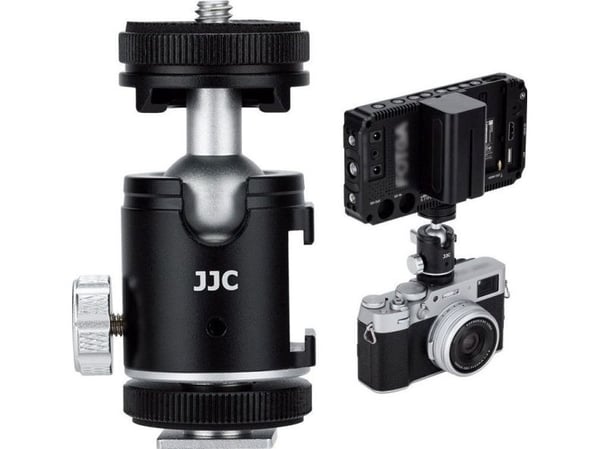 JJC kuulapää 3D Alumiini 3x ISO 2x 1/4'' kierre kameralle kamerapuhelimelle / BH-SM1