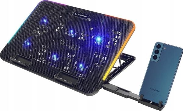 Rampage Sixpower R9 kjøleplate til laptop 15,6" RGB justerbar
