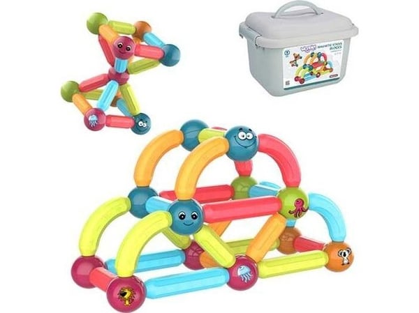 Woopie Magnetic Educational Construction Blocks 52 El.  Lumarko!