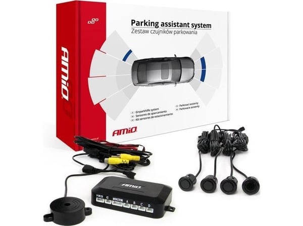 AMiO parkeringssensorer for kamera og LCD-skjerm gull 18mm amio-02992