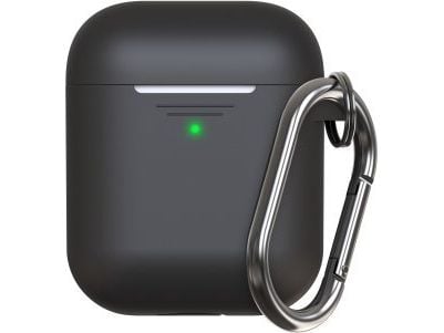 KeyBudz Elevate Keychain - Eske for trådløse øreplugger - bløtberøringssilikon - rød - for Apple AirPods (1. generasjon, 2. generasjon)