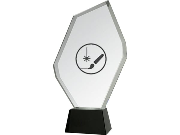 Victoria Sport pokal i glass med gravering i etui + fargefylling