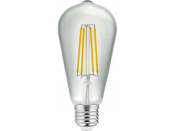 GTV filamentpære LD-ST64FL4-30 6W E27 ST64 3000K 6000 lm transparent