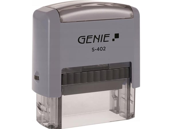 Genie S-402, Självpåfyllande, Specialstämpel, 47 x 18 mm, Blå, 75 mm, 33 mm