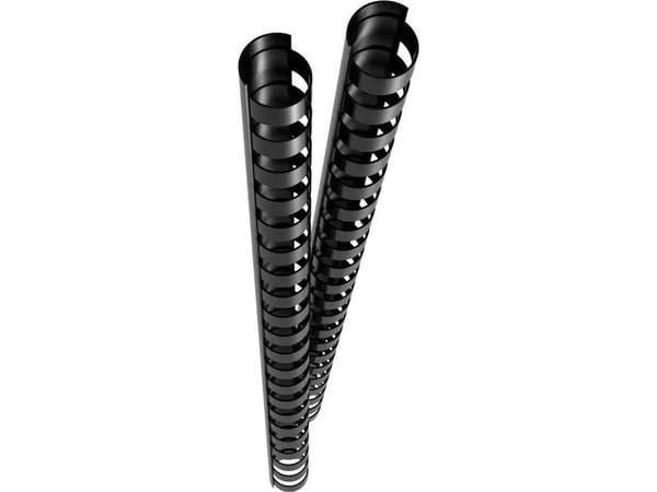 Genie 12373, innbindingskam, sort, 85 ark, plast, 1,2 cm, 120 mm