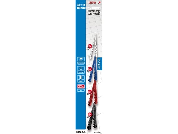 Genie 11099, Innbindingskam, Flerfarget, Plast, 60 mm, 30 mm, 315 mm