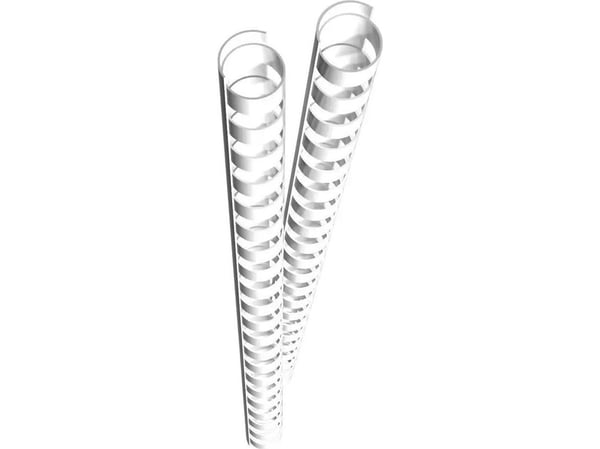 Genie 12381 - Innbindingsrygg - Hvit - 85 ark - Plast - 1,2 cm - 120 mm