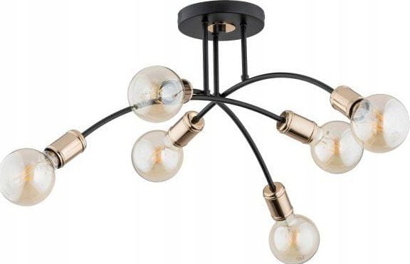 Alfac Alfa Lanti taklampe 60817 tak-/plafondlampe 6x60W E27 svart/ambra