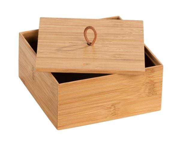 WENKO 23923100, Lager boks, Bamboo, firkant, Bamboo, Monokromatisk, Innendørs