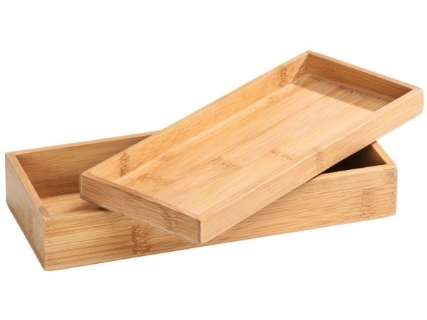 WENKO 23917100, Lager boks, Bamboo, Rektangulær, Bamboo, Monokromatisk, Innendørs