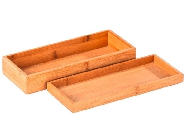 WENKO 23917100, Lager boks, Bamboo, Rektangulær, Bamboo, Monokromatisk, Innendørs