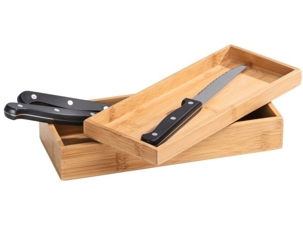 WENKO 23917100, Lager boks, Bamboo, Rektangulær, Bamboo, Monokromatisk, Innendørs