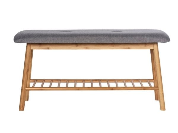 WENKO 62217100, 1 person(er), Polstret Sete, Grå, Polyester, Tre, Bamboo