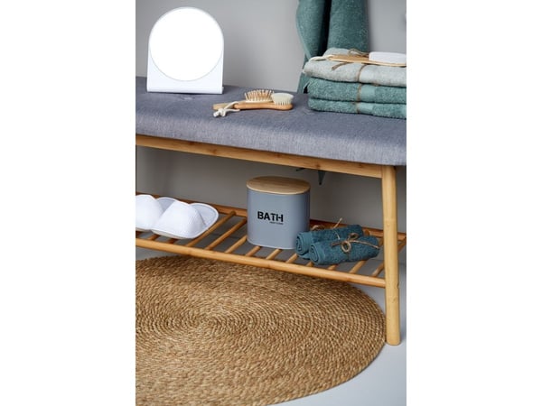 WENKO 62217100, 1 person(er), Polstret Sete, Grå, Polyester, Tre, Bamboo