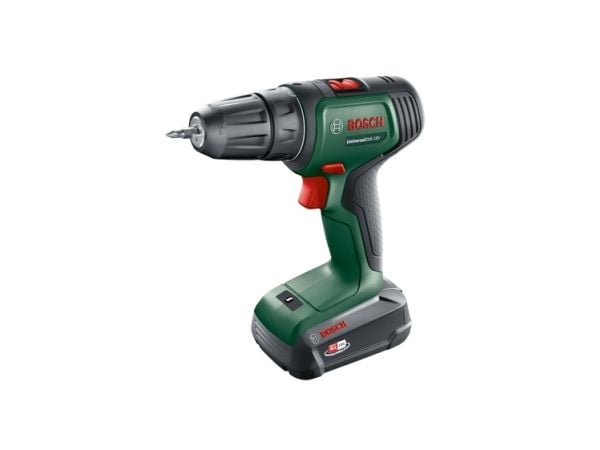 Bosch Universaldrill 18, Boremaskin med pistolgrep, Nøkkelløs, 1 cm, 1450 RPM, 3 cm, 1 cm