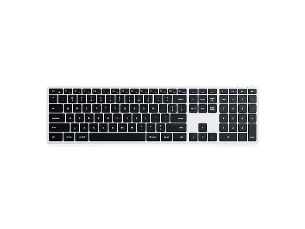 Satechi X3, Täysikokoinen (100 %), Langaton, Bluetooth, QWERTY, musta, Hopea