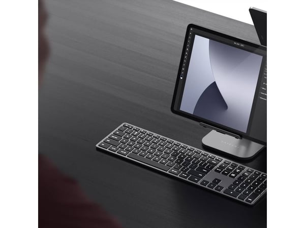 Satechi X3, Täysikokoinen (100 %), Langaton, Bluetooth, QWERTY, musta, Hopea