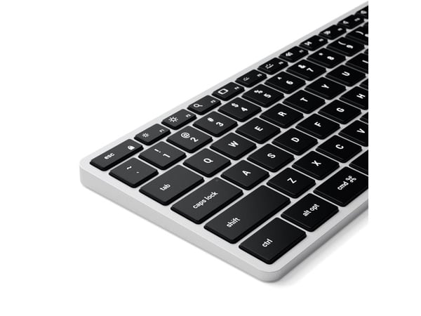 Satechi X3, Täysikokoinen (100 %), Langaton, Bluetooth, QWERTY, musta, Hopea
