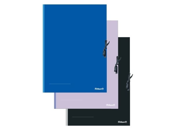 Pelikan 276870, Sirkuleringsmappe (flytende), A2, Fotoark kartong, Sort, Blå, Rosa, 3 stykker