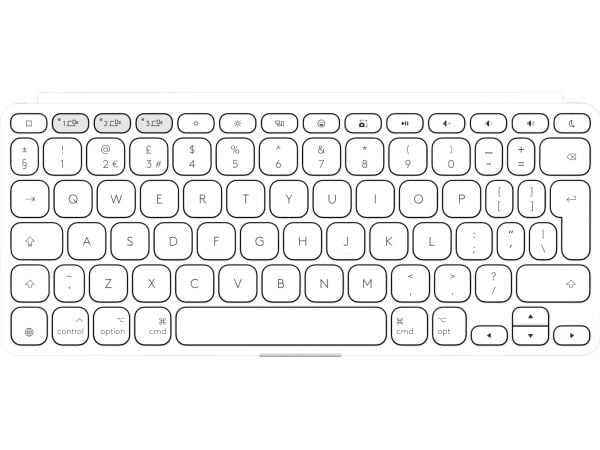 Logitech Keys-To-Go 2 for iPad - Tastatur - innebygd deksel - trådløs - Bluetooth LE - QWERTY - US International - blekgrå
