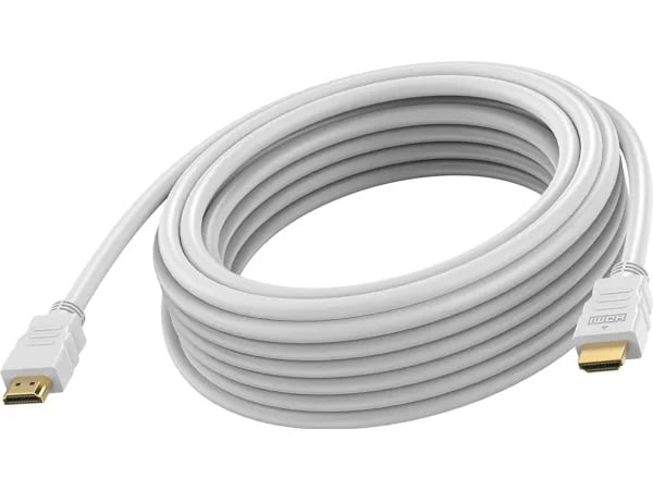 VISION Techconnect - Ultra High Speed - HDMI-kabel med Ethernet - HDMI hann til HDMI hann - 3 m - dobbeltisolert - hvit - 8K 30Hz støtte