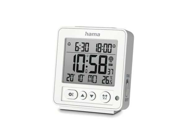 Hama 00185894, Digital väckarklocka, Vit, inomhus, Vuxen, Pojke/flicka, LCD