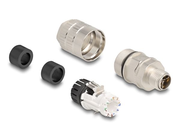 Delock - Nettverkkontakt - 8 pin M12-X (hann) - CAT 6a - IEEE 802.3an