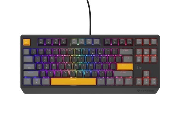 Genesis GAMER KEYBOARD GENESIS THOR 230 TKL ANCHOR GRAY POSITIVE US RGB MECHANICAL OUTEMU RED