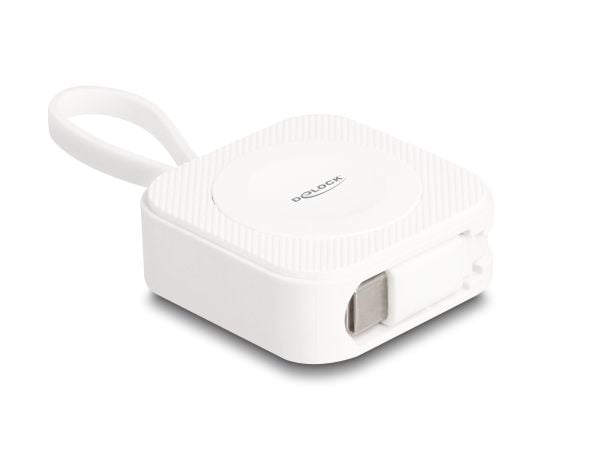 Delock USB Type-C -latausalusta Apple Watchille valkoinen magneettinen