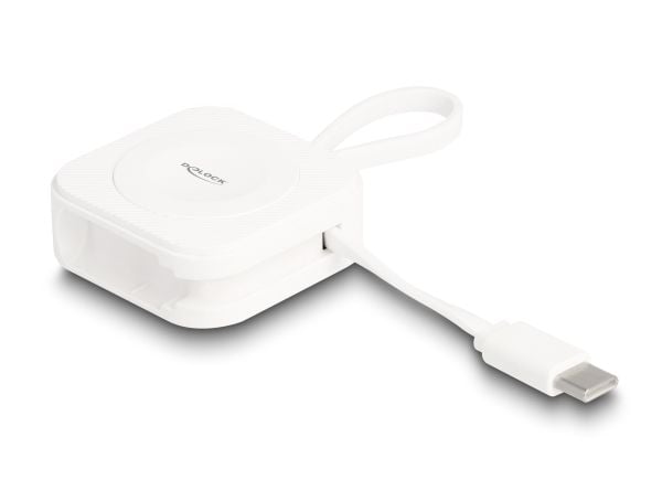 Delock USB Type-C -latausalusta Apple Watchille valkoinen magneettinen