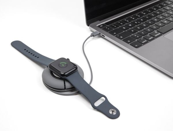 Delock USB Type-C sisäänvedettävä latauskaapeli Apple Watchille 1 m harmaa magneettinen