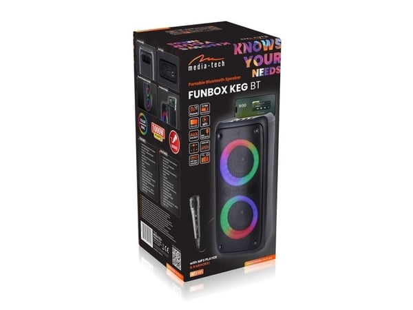 Media-Tech FUNBOX BT MT3181 - Selskapshøyttaler - for bærbar bruk - trådløs - Bluetooth - 40 watt