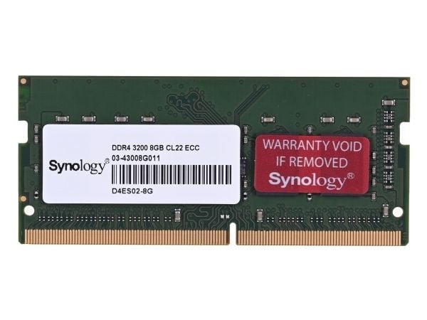 Synology - DDR4 - modul - 8 GB - SO DIMM 260-pin - 1333 MHz - ikke-bufret - ECC - for Disk Station DS1522+, DS2422+, DS3622XS+, DS723+, DS923+; Rac...
