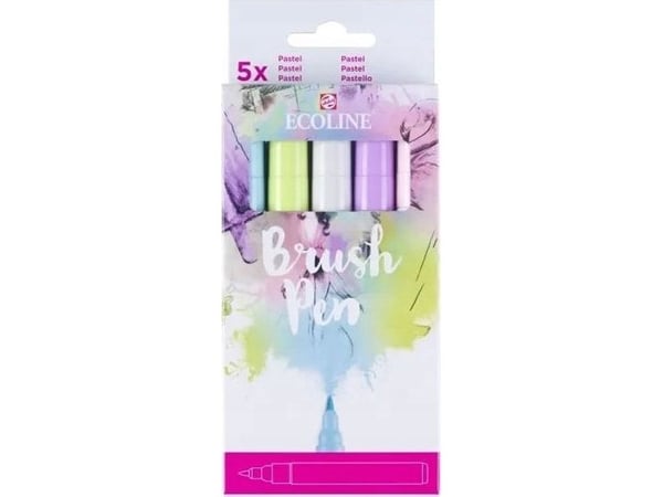 Ecoline brush pen-set Pastell | 5 farger