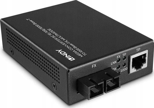 Lindy 25119, IEEE 802.3, 10,100,1000 Mbit/s, Full, Halv, 550 m, 850 nm, Multi-modus
