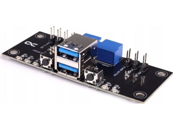 Alphacool ES etu- ja I/O-paneeli USB 3.0:lla ja kaapelisarja palvelinkoteloon